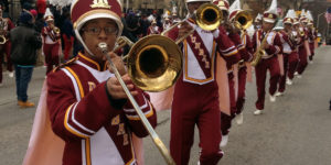  The Dunbar High School band at the Martin Luther King, Jr. parade.Photography by Ron Cassie