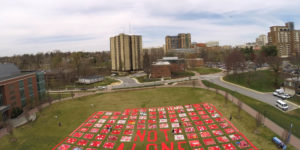  The Monument Quilt was on display at Towson University on Wednesday.Courtesy of FORCE: Upsetting Rape Culture