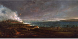  Bombardment of Fort McHenry, c. 1828-1830, oil on canvas, by Alfred Jacob Miller.Maryland Historical Society