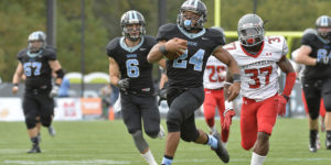  Hopkins running back Brandon Cherry has spearheaded an explosive ground game for the undefeated team.Courtesy of Johns Hopkins Athletics