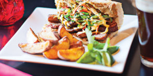  The banh-mi sandwich with pork belly.Photo by Scott Suchman