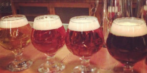  A flight of local beer at Parts & Labor.Photography by Jess Mayhugh
