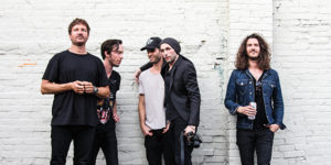  Third Eye Blind poses outside of The Sound GardenPhotography by Meredith Herzing