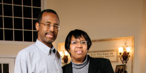  Dr. Ben Carson with wife Candy in their Baltimore County Estate.Photography by Cory Donovan