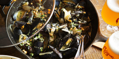  Thai curry mussels and frites.Photography by Scott Suchman
