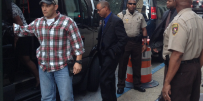  Caesar Goodson, center, stepping into a van ahead of William Porter following an early pre-trial motion hearing.Ron Cassie