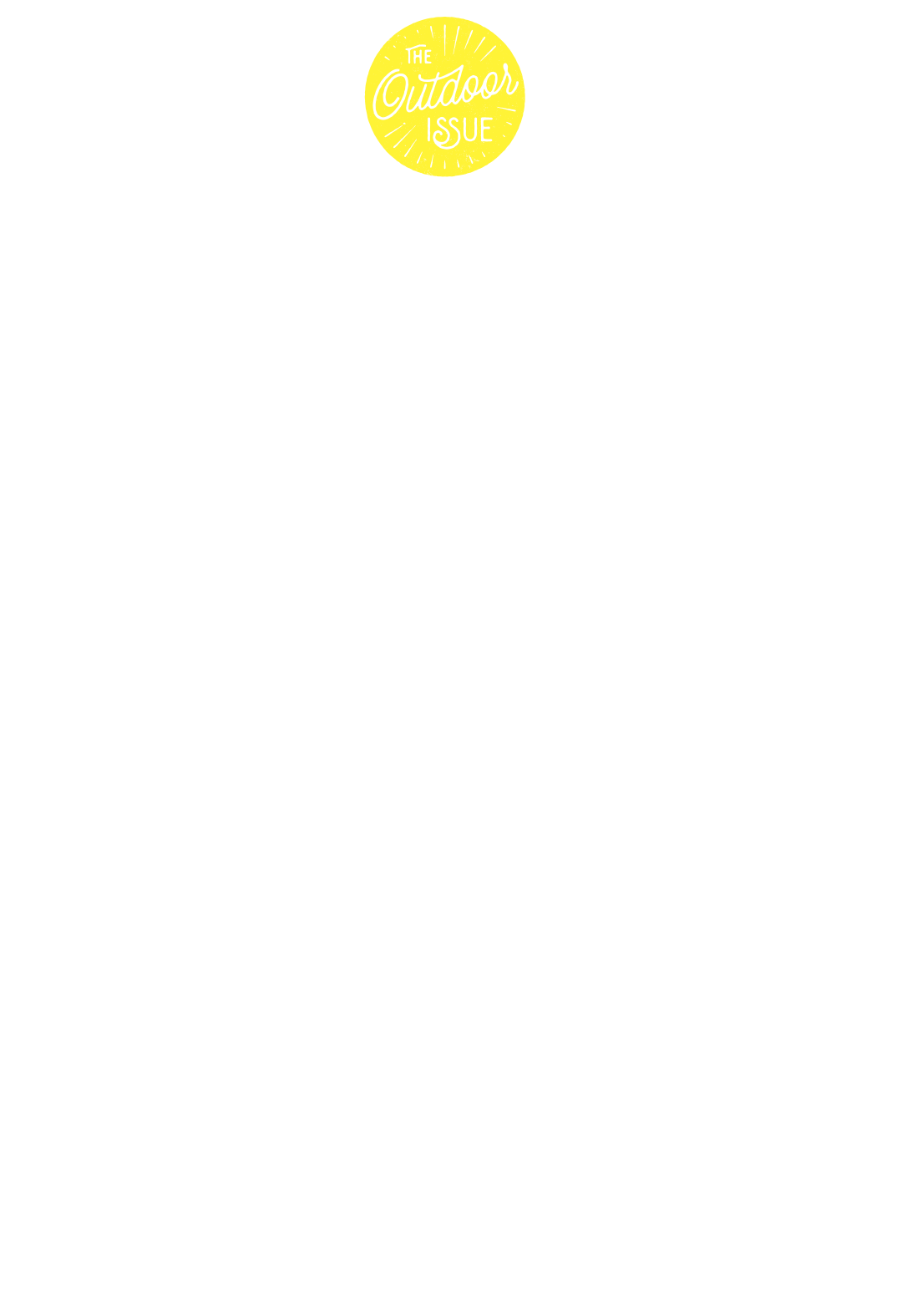 Happy Trails: 55 55 hiking and biking adventures to explore this spring and summer. By Ron Cassie. Lettering by Simon Walker